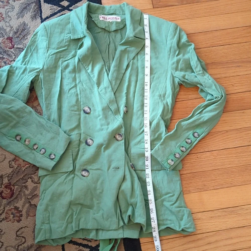 NWOT Free People Olivia blazer in green size small - Picture 4 of 8